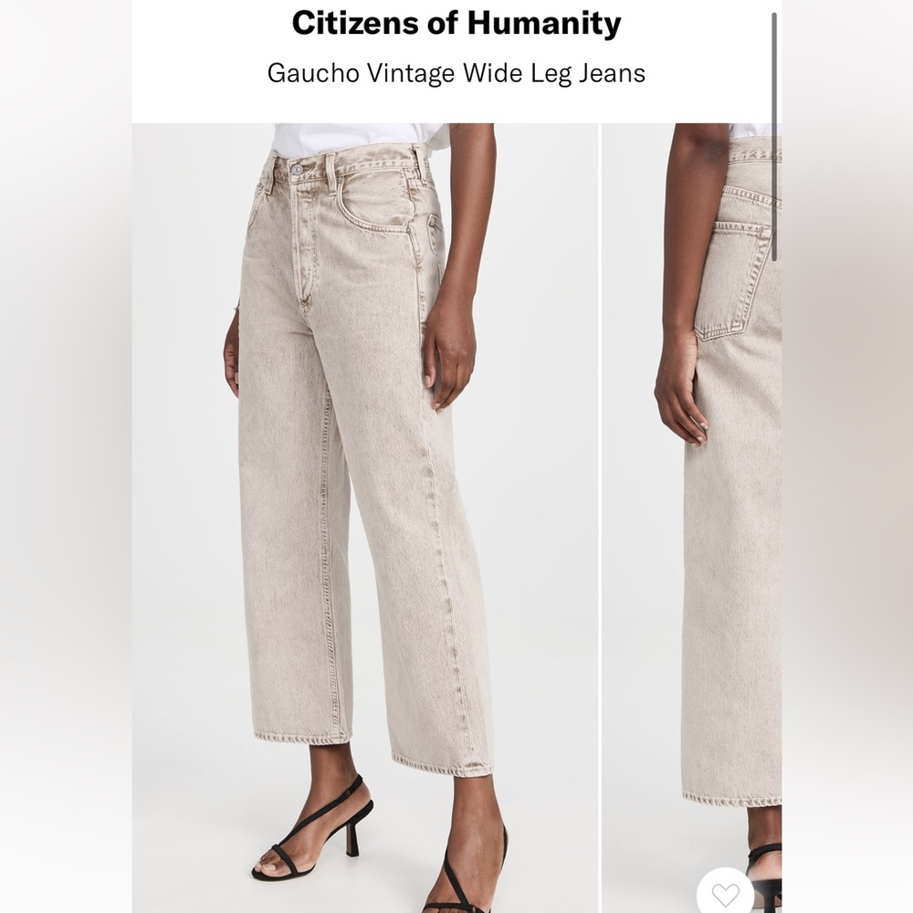 Citizens Of Humanity Gaucho Vintage Wide Leg Jeans - Tan